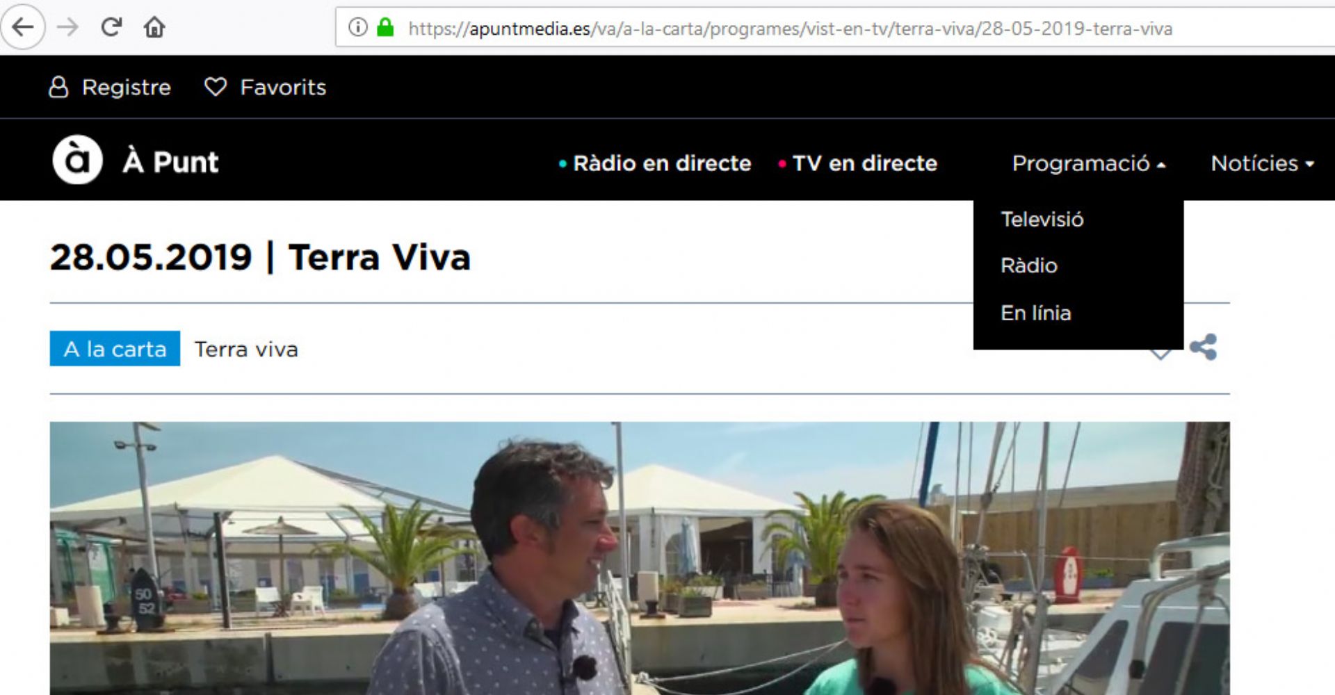 Proyecto Belharra en la TV pública de Valencia, Apunt